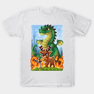 Deer and dragon T-Shirt